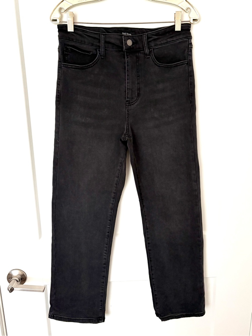 NWOT Well Worn Women’s High-Rise Straight Leg Pants Washed Black - Size 8/29